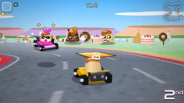 Flan Kart: a rival spins out among giant cakes and donuts