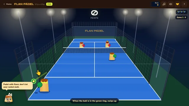Flan Pádel: a match on a glass-walled court under stadium lights